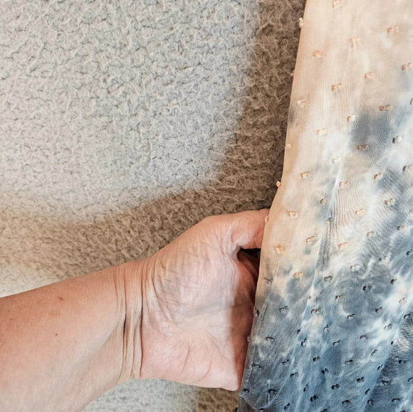 Entro Womens Maxi Dress Sz XL Tye Dye Beachy Boho Hippie Swiss Dot Adj. Straps - Picture 5 of 13